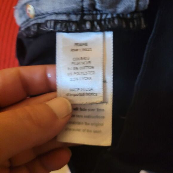 FRAME DENIM Le Skinny de Jeanne Black Denim Jeans Size‎ 25 Midrise Distressed - Picture 7 of 9